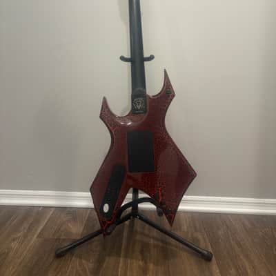 B.C. Rich Stranger Things “Eddie's” Inspired NJ Warlock 2022 - Red Crackle image 4