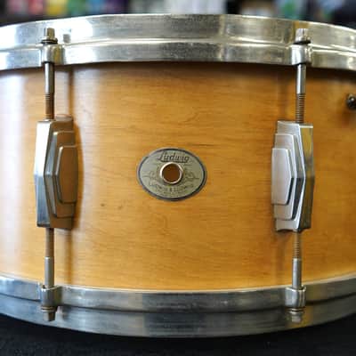 1940 Ludwig & Ludwig USA Chicago 6.5x14" Maple/Poplar Snare Drum - Satin Natural Maple image 7
