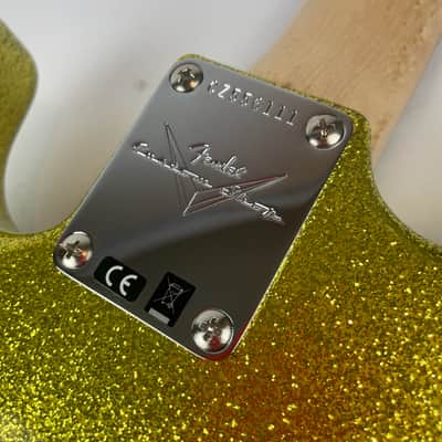 Fender Custom Shop Dick Dale Stratocaster 2021 - Chartreuse Sparkle All Papers, floor sheet, and  Fender Custom Shop Case.. image 10