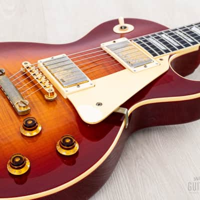 1985 Greco Mint Collection EG59-240 Burst Standard Carved Top w/ Dry Humbuckers & Case, Japan Fujigen image 6