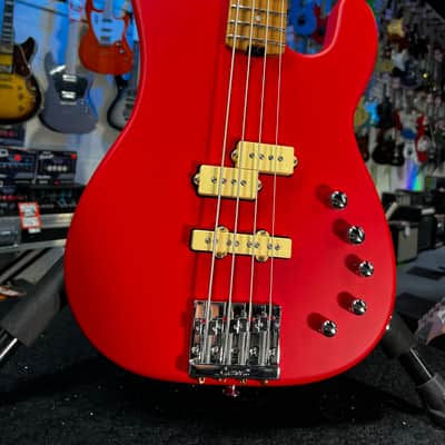 Charvel Pro-Mod San Dimas Bass PJ IV MAH Electric Bass Satin Ferrari Red FREE PLEK! 557 image 2