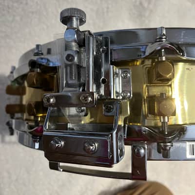 Yamaha SD-493 14x3.5" Brass Piccolo Snare Drum 1987-1996 - Brass image 8