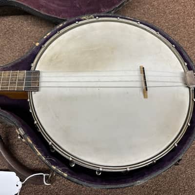 OLD Used Guckert Duplex 4 String Tenor Banjo 1922? w/ Hard Case Vintage Antique image 2