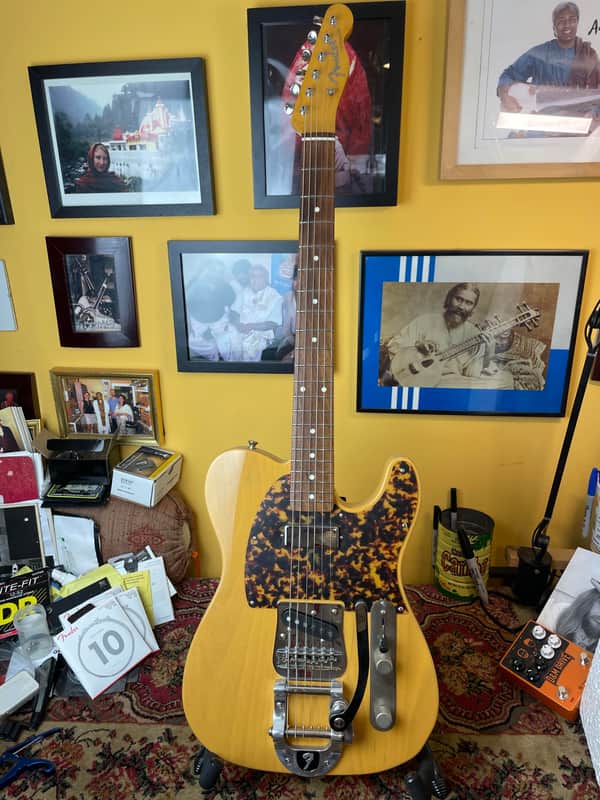 Fender Japan Ltd Ed Traditional 60s Telecaster Electric Guitar w/Bigsby mid-2020s - Translucent Vintage Butterscotch Over Natural Wood Grain image 1