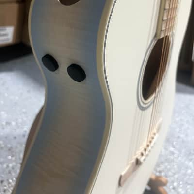 Ibanez AAM370EIB Advanced Acoustic Auditorium Acoustic-electric Guitar - Antique White Ice Blue Open Pore image 3