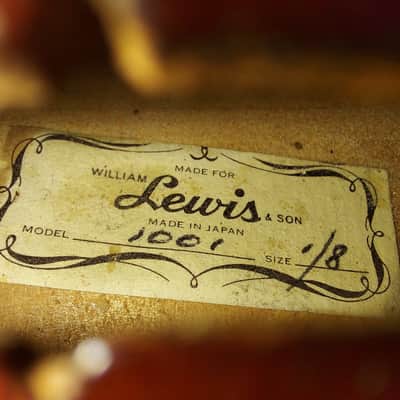 Lewis & Son model 1001 sized 1/8 violin. Japan. image 2