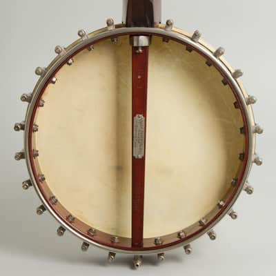 Fairbanks Senator No. 1 5 String Banjo (1905), ser. #23077, brown alligator chipboard case. image 25