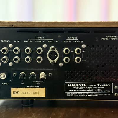 🎶✨ Onkyo TX-220 Vintage Stereo Receiver w/ Original Wood Case — Serviced, Cleaned, All Functions Working + New STK016 Outputs image 13