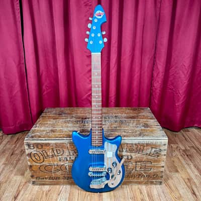 1965 Teisco Del Rey ET-201 Electric Guitar Blue image 1