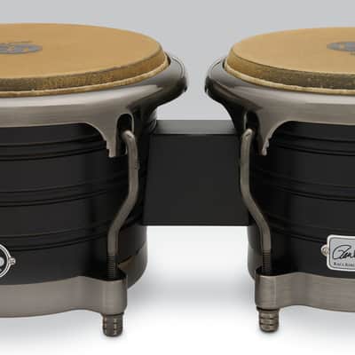 Latin Percussion LP Raul Rekow Signature 7-1/4" and 8-5/8" Bongos - Dark Walnut with Black Satin Hardware (LP201AX-2RRB) image 5