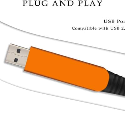 Guitar Cable 10Ft, USB Guitar Interface Male to 6.35mm 1/4 inch Gold-Plated Mono Plug,Recording Cable image 2