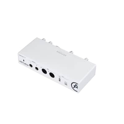 Arturia - MiniFuse 2 - Compact USB Audio & MIDI Interface with Creative Software for Recording, Production, Podcasting, Guitar - White image 4