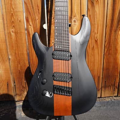 Schecter DIAMOND SERIES C-7 Rob Scallon - Satin Dark Roast Left Handed 7-String Electric Guitar image 4