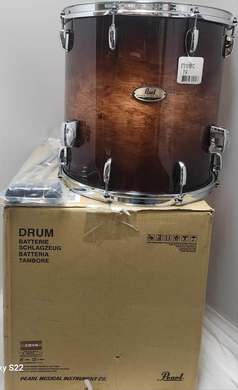 USED Pearl Session Studio Select Gloss Barnwood Brown 16x16" Floor Tom Drum w/Legs | Authorized Dealer image 1