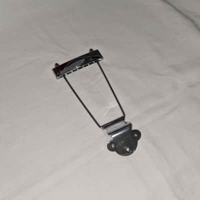 Gibson Vintage 1957 ES-125 Chrome Nickel Trapeze Clover Tailpiece 1955 1956 1958 1959 1950's image 2
