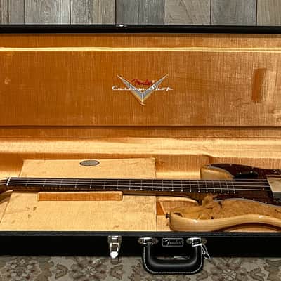 New Fender Custom Shop Artisan Maple Burl Jazz Bass, Rosewood Fingerboard, Aged Natural, Comes With Pro Setup and Ships Fast! image 19