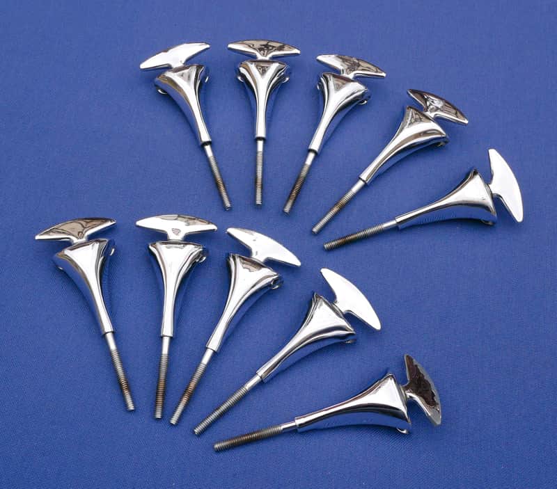 Sonor Teardrop T-rods Tension Rods Claws Clawhooks Bass Drum Lot of 10 Vintage image 1