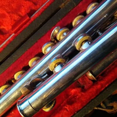 King Cleveland Flute, Made in USA, Silver Plate w/ case, Antique Good Condition. image 4