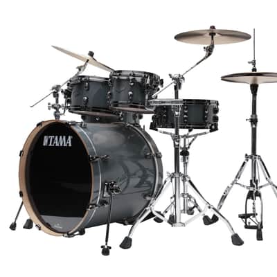 Tama MBS52HZBNSSGR Starclassic Performer Shell Kit 5 pcs - Smoky Gray/ Black Nickel HW image 5