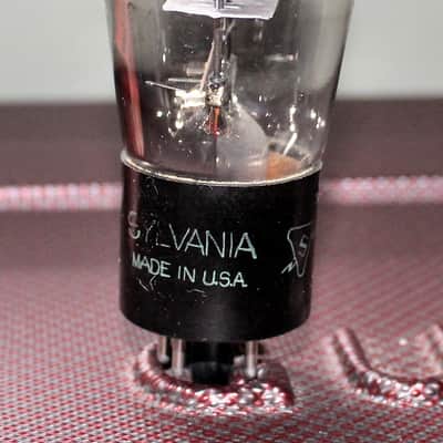 SYLVANIA 5V4G GZ32 ST BOTTLE BLACK PLATE D GETTER PERFECT BALANCE VINTAGE 1949 image 1