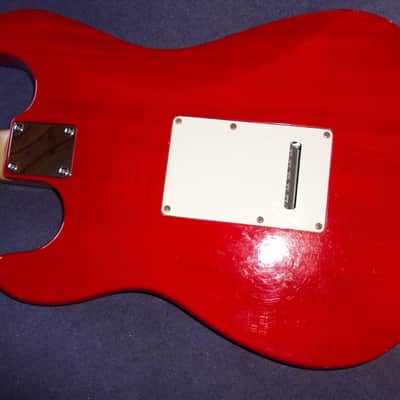 Scalloped Harley Benton ST redburst used HSS playing ala Yngwie,Ritchie&Co! image 8