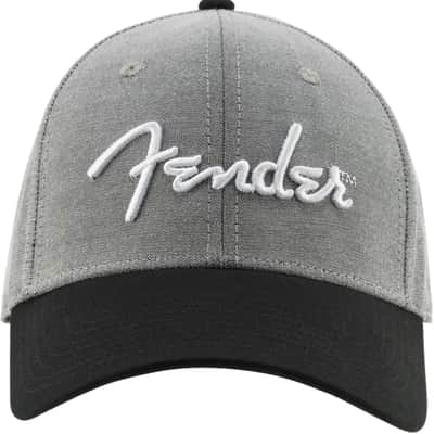 Fender Hipster Dad Hat, Grey & Black, One Size Fits Most image 3
