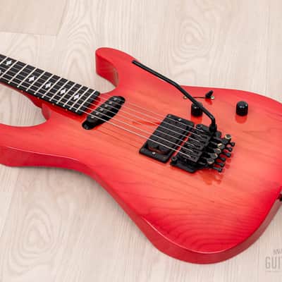 1980s ESP Custom Shop Vintage Superstrat “T. Shibahara” Pink Sunburst w/ Floyd Rose, Dimarzio & Case image 10