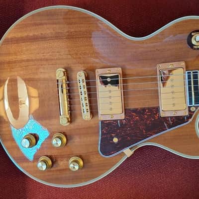 Like New-Epiphone Les Paul Custom KOA Ltd Edition-Natural Finish -WITH MANY CUSTOM UPGRADES, and includes a Genuine Epiphone Hard Shell Case image 3