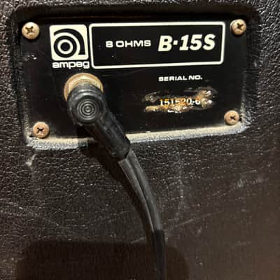 Ampeg B-15S Portaflex 25-Watt 1x15" Bass Combo 1973 - Black Vinyl image 9