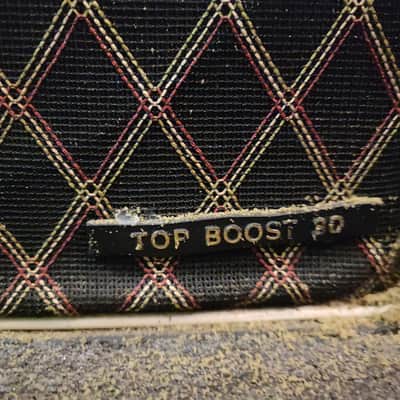 Vox AC-30/6 Twin Top Boost 3-Channel 30-Watt 2x12" Guitar Combo 1963 - 1965 - Black with Brown Diamond Cloth image 3