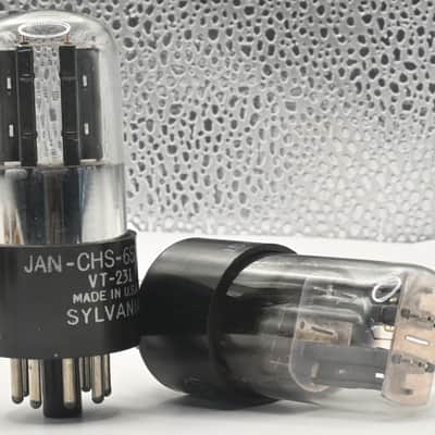 2x1950's Sylvania JAN 6SN7GT Black Pates Made in USA Amplitrex Tested Tube image 8