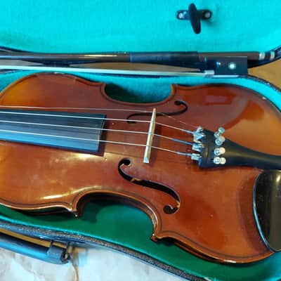 Josef Lorenz Luby Schonbach size 3/4 violin, Czech, Glasser Bow image 5