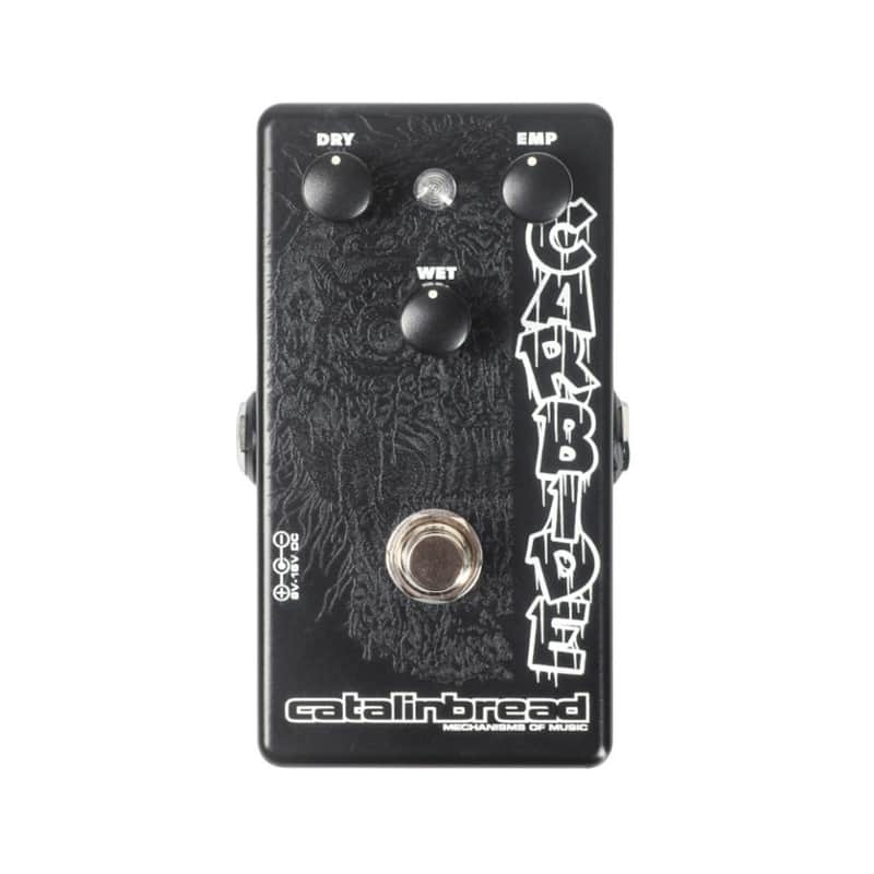 Catalinbread Carbide Distortion Pedal with DC Power Supply from 9 to 15 Volts, Low and High Knobs, Dry Volume and Wet Volume Controls image 1