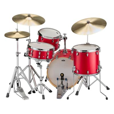 Yamaha Tour Custom Maple 3pc Drum Set Candy Apple Satin image 3