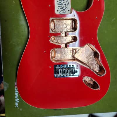 Dillion Double Bound Fiesta Red Strat fully shielded. image 1