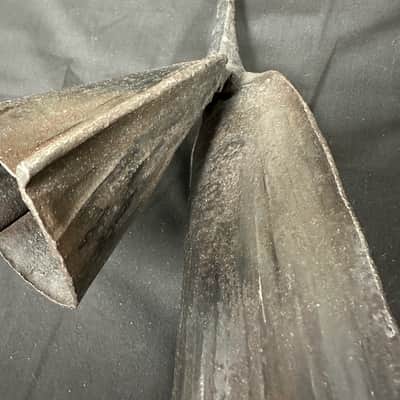 Gankogui, West African Double Bell, Large 13"x4", w/Beater - MINT image 11