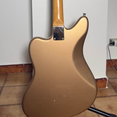 Fender JG-66 Rare Jaguar Reissue MIJ 2002 matching headstock shoreline gold japan set pickups MS Tornade 62’ image 5