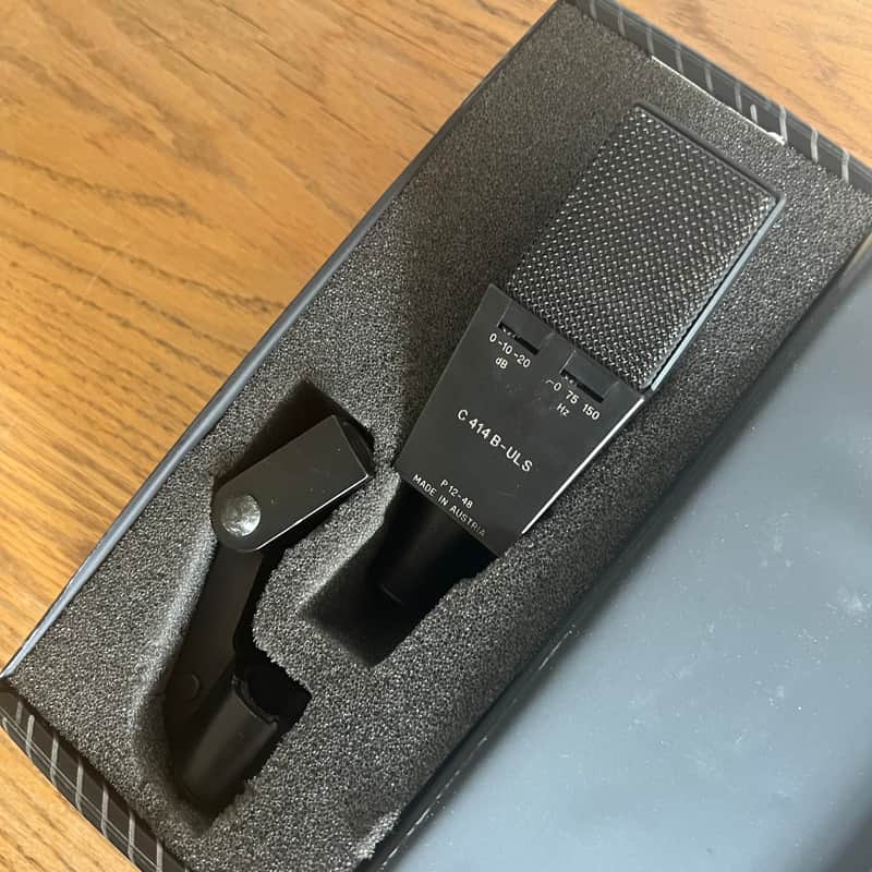 AKG C414 B ULS Large Diaphragm Multipattern Condenser Microphone 1990s - Black image 1