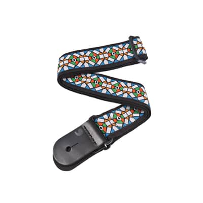 D'Addario Stained Glass Woven Guitar Strap 50E02 image 1