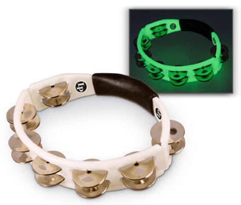 Latin Percussion Cyclops Hand Held White Glow In Dark Tambourine LP150-GLO image 1