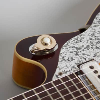 Premier  Bantam Deluxe E-704 Arch Top Hollow Body Electric Guitar (1958), ser. #1422, black tolex hard shell case. image 13