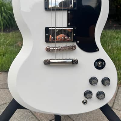 Upgraded Burny ‘63 RSG-55 White – Epiphone Inspired By Gibson SG Killer – Seymour Duncan / Grover / CTS / Switchcraft image 5
