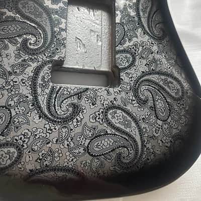 Black Vintage Amoeba Black Guitar Mahogany Strat Stratocaster Style Body image 2