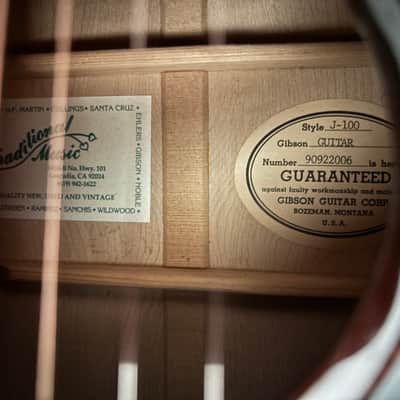 1992 Gibson J-100 Vintage Sunburst Acoustic Electric LR Baggs HiFi J100 Jumbo image 18