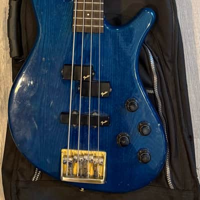 MIJ Fender Prophecy II Bass PJ  1993 - 1994 - Sapphire Blue Transparent with GIg Bag image 24
