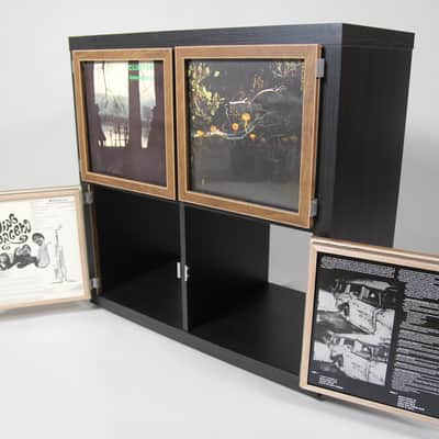 2 pcs IKEA Kallax Shelf Walnut LP Art Frame Door for Vinyl Record Storage Cabinet / Cube Hack Custom Picture Album NowPlaying Music 33rpm 12" Clear Box Freaks Cover Jacket Decor Stand Display Ideas Mint Analog Disc Case Audio Unit Wood furniture Dj image 8