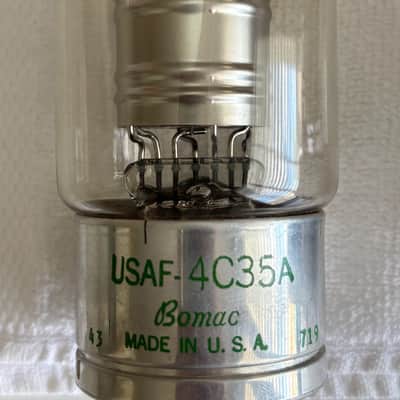 Set Of (2) Matched Bomac 4C35A Vacuum Tubes Circa-1957-Glass image 7