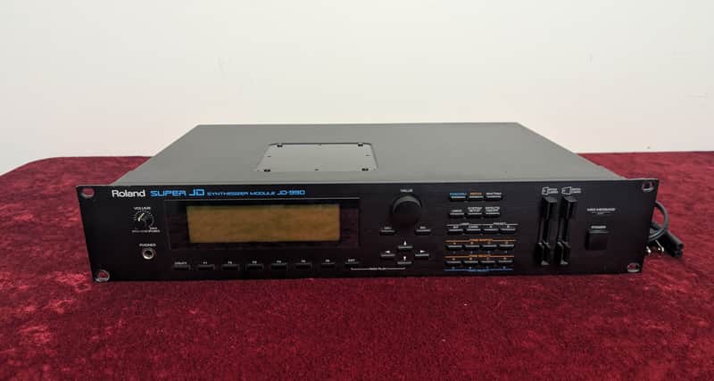 Roland Super JD-990 Sound Module with SR-JV80-04 Vintage Synth Expansion 1993 - 1996 - Black RackMount Synthesizer Rack Mount Synth Unit image 1