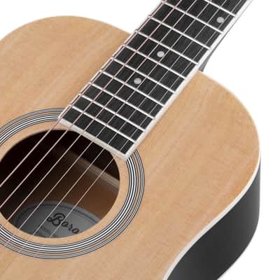 Boroughs B15MNT 3/4 Size Acoustic Guitar, Natural image 9