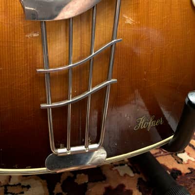 Vintage 1960s Hofner Committee Thinline Brunette Electric Guitar 5.5lbs w/ Case image 6